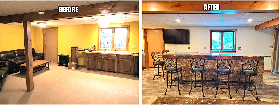 Basement Remodeling Before And After Pictures