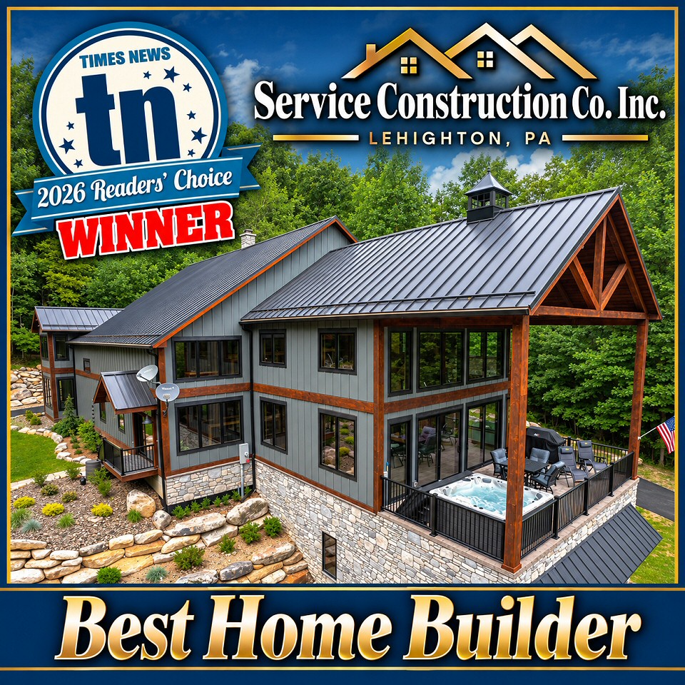 Voted Best Home Builder Carbon, Monroe County and surrounding areas! Service Construction Co Inc Lehighton PA.
